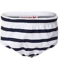 Petit Crabe Swim Diaper - Leo - UV50+ - White/Navy Striped
