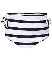 Petit Crabe Swim Diaper - Lea - UV50+ - White/Navy Striped