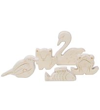 Loullou Figurines - 9 cm - Wood - Pond Animals