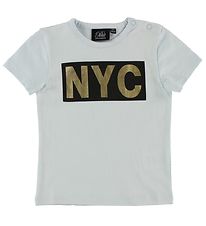 Petit Stadt Sofie Schnoor T-Shirt - Hellblau m. NYC