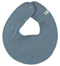 Pippi Baby Teething Bib - Round - Dusty Blue