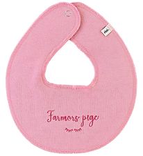 Pippi Baby Teething Bib - Round - Pink w. Farmors Pige