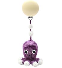 NatureZoo Pram Clip Toy - Squid - Dark Purple