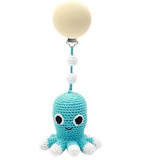 NatureZoo Pram Clip Toy - Squid - Turquoise