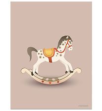 Vissevasse Poster - 30x40 - Rocking Horse - Pink