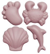 Scrunch Sand Molds - 4 pcs - Silicone - 6,5-10,5 cm - Pink