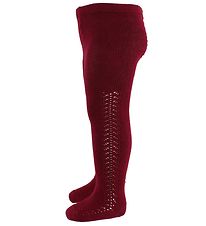 Condor Tights w. Pointelle - Bordeaux