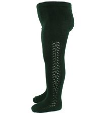 Condor Tights w. Pointelle - Bottle Green