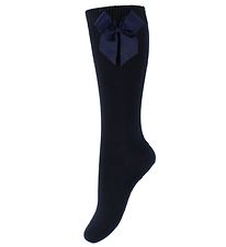 Condor Knee-High Socks w. Bow - Navy