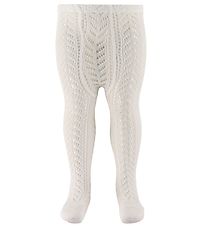 Condor Tights w. Pointelle - White