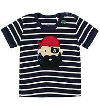 Freds World T-Shirt - Navy Gestreift m. Pirat