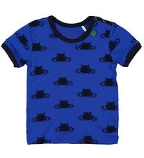 Freds World T-Shirt - Bleu av. Hippopotames