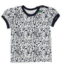 Freds World T-Shirt - Elfenbein/Navy m. Blumen