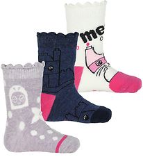 LEGO Wear Socks - 3-Pack - Navy/Ivory/Lavender