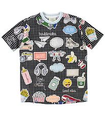 Fendi Kids T-shirt - Black Check w. Print