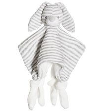 Teddykompaniet Comfort Blanket - Rabbit - Grey/White Striped