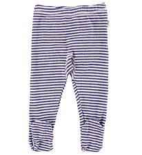 Joha Leggings w. Footies - Pink/Blue Striped