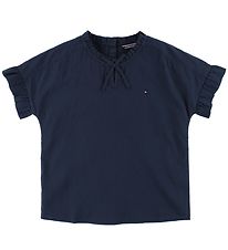 Tommy Hilfiger T-Shirt - Navy m. Rschen