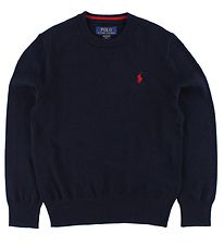 Polo Ralph Lauren Blouse - Knitted - Navy w. Logo