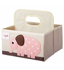 3 Sprouts Storage Basket w. Handles - 25x28x26 - Elephant