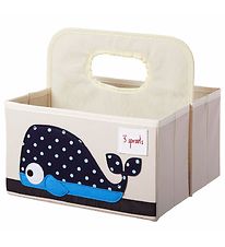 3 Sprouts Storage Basket w. Handles - 25x28x26 - Whale