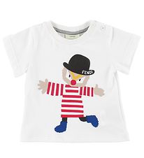 Fendi Kids T-Shirt - Blanc av. Clown