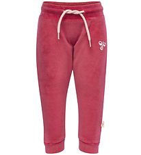 Hummel Pantalon - Velours - Rose Fonc