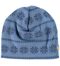 Joha Bonnet - Laine/Polyamide - Bleu av. Motif