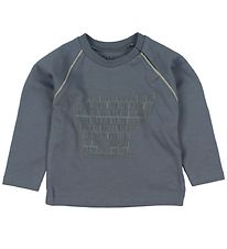 Fixoni Blouse - Dusty Blue w. Print
