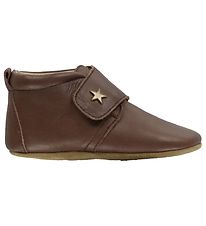 Bisgaard Soft Sole Leather Shoes - Brown w. Star