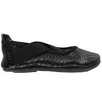 En Fant Ballerina Slippers - Black w. Snakeskin