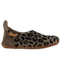 Bisgaard Inniskór - Ull - Brúnt Leopard