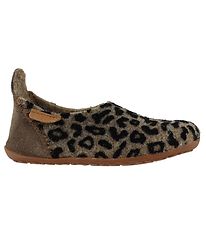 Bisgaard Pantoffels - Wol - Bruin Leopard