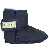 En Fant Lamm-Krabbelschuhe m. Fr - Navy