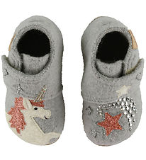 Living Kitzbhel Chaussons - Laine. Gris av. Licorne/Brillant