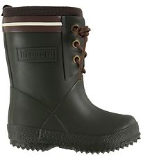 Bisgaard Bottes Thermiques - Vert Militaire/Marron av.  Lacets