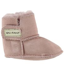En Fant Fårskinnstofflor m. Foder - Rosa