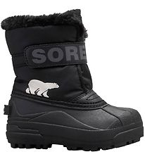 Sorel Talvikengt - Childrens Snow Commander - Musta