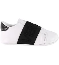 Versace Soft Sole Leather Shoes - White/Black