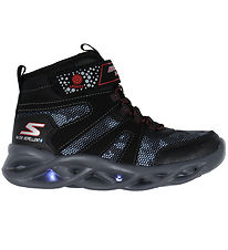 Skechers Stígvél - Twisted Brights - Svart/Rautt M. ljós