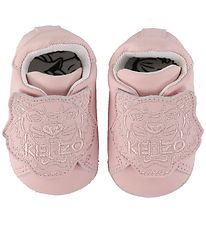 Kenzo Leren Slippers - Licht roze m. Logo