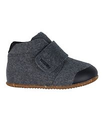 Woden Inniskór - Kim - Felt - Dark Grey Melange