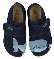Living Kitzbühel Slippers - Dark Blue w. Whale
