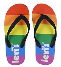 Levis Flip Flops - South Beach 2.0 - Black/Rainbow