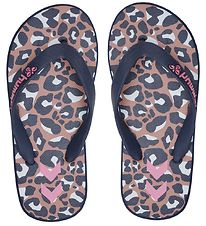 Hummel Slippers - Teenslipper Jr. - Black Iris/Leopard