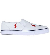 Polo Ralph Lauren Kengt - Keaton Slip On - White/Laivastonsinin