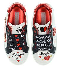 Dolce & Gabbana Shoe - Dolls Special - White w. Print