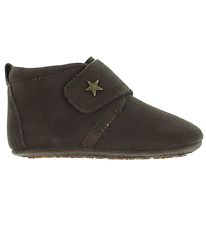 Bisgaard Leder-Krabbelschuhe - Baby Star - Dunkelbraun