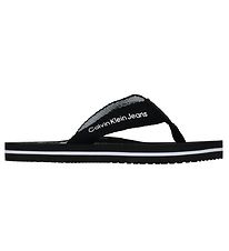 Calvin Klein Flip Flops - Logo Print - Black