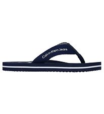 Calvin Klein Flipflops - Logo Print - Blau